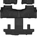 YITAMOTOR Floor Mats Compatible with GMC Yukon Chevy Tahoe 2021-2025 7 Seats, All-Weather TPE Custom Fit Tahoe Accessories (Only for Bucket Seats) 3 Row Floor Liner & Cargo Mat, Black