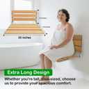 20 Inches Extra Long Wall-Mounted Folding Shower Seat, Foldable Shower Stool, Suitable for Seniors Disable(ADA Compliant), Shoe Bench Bathtub Stool. Maximum Capacity 440 lb