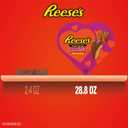 REESE'S Milk Chocolate Snack Size Peanut Butter Hearts, Valentine's Candy Gift Box, 28.8 oz (EXP 04/01/26)