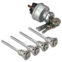 Ignition Switch Assembly Kit with 4 Door Lock Cylinder & 4 Key Compatible with Peterbilt 379 377 359 378 349 385 362 Truck Replace# 23-08598, 23-09994C268, 30GN15 34RC156
