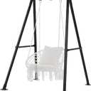 G TALECO GEAR Hammock Chair Stand,Heavy-Duty Steel Hammock Stand,300LBS Multi-Use Swing Stand for Outdoor IndoorHammock Chair not Include (Black)