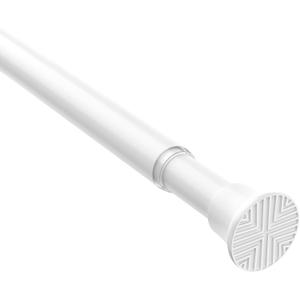 AIZESI Tension Rod 18-36 inch 1Pc White Adjustable Tension Curtain Rod No Drilling Small Tension Rod Spring Tension Curtain Rod Expandable Curtain Rod