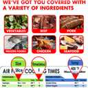 2 x Air Fryer Magnetic Cheat Sheet Set (1 Set of 3 Pcs) - Cook Times Chart, Recipe Cards, Dry-Erase Fridge Whiteboard, Kitchen Accessories (White).