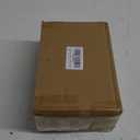 Woho Amber Taper Candle Holders 4.3" H for Halloween/Thanksgiving Decorations, Set of 3 Ribbed Glass Candlestick Holders Vintage for Fall Wedding, Boho Candle Sticks Holder Decor for Dining Table