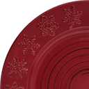 Pfaltzgraff Trellis Snowflakes 12 Piece Dinnerware Set, Service For 4, Red