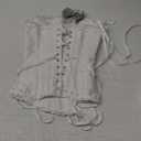 SZIVYSHI Corset Tops for Women, Bustier Shapewear Lingerie, Lace Waist Push Up Bodysuit (X-Small, White)