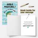 5 x Funny Fishing Father's Day Card for Dad, Pun Father's Day Card Gift for Husband Son Brother Grandpa, Fisherman Gift from Kids Wife
