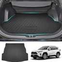 Mixsuper Cargo Liner for Toyota RAV4 All Models 2019-2025, All Weather Trunk Liner Rear Cargo Mat Anti-Slip Durable Black