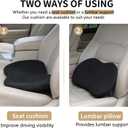 4 x Livtribe Car Seat Cushion - Memory Foam Car Seat Pad - Sciatica & Lower Back Pain Relief - Car Seat Cushions for Driving - Road Trip Essentials for Drivers(Black)