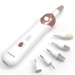 Electric Manicure Pedicure Kit, Electric Nail File for Natural Nails,Nail Grinder for Thick Nails, Hand & Foot File Trimmer Buffer Tools (White)