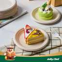 JOLLY CHEF 100% Compostable Small Paper Plates, 200 Pack 6 Inch Heavy Duty Dessert Plates, Disposable Biodegradable Eco-Friendly Sugarcane, Bulk Nature