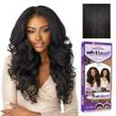 Sensationnel What Lace 13X6 Wigs - Latisha Lacefrontal Hand Tied Glueless Synthetic With Natural Density Preplucked Hairline (Off Black)