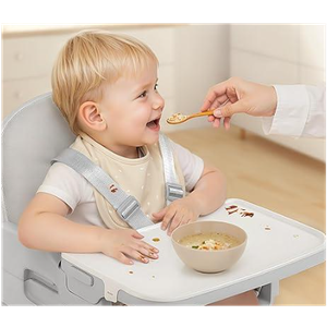 Obee Odee 3in1 Portable Baby High Chair for Babies and Toddlers, Convertible Easy Clean Infant Foldable Highchair with Adjustable Legs & Dishwasher Safe Tray, Beige