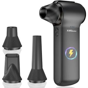 Compressed Air Duster 180000RPM Super Power Cordless Electric Air Duster with 3-Speed Turbo Fan, Rechargeable Air Blower for Computer, Keyboard, Car, Camera & Home Cleaning