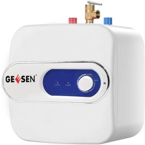 4 Gallon 15L Large Size Under Sink Tank Water Heater Hot Storage,Mini Instant Electric Kitchen Compact Point-of-Use,2 PCs 16” Long 1/2”FIP Stainless Steel Water Hoses