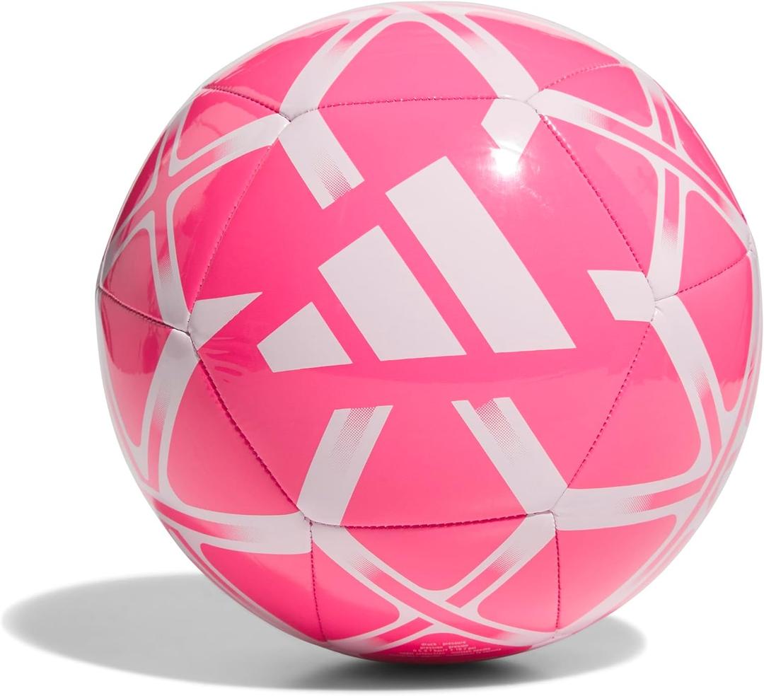 adidas Starlancer Club Soccer Ball (3, Solar Pink/White)