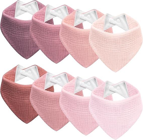 Muslin Baby Bibs Baby Drool Bandana Bibs for Baby Girls Boys Infant Newborn Toddler Drooling and Teething 3 Packs