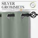 NICETOWN Bedroom Curtain Panels Blackout Draperies, Thermal Insulated Solid Grommet Blackout Curtains/Drapes (Greyish Green, 1 Pair, 55 by 68-inch)
