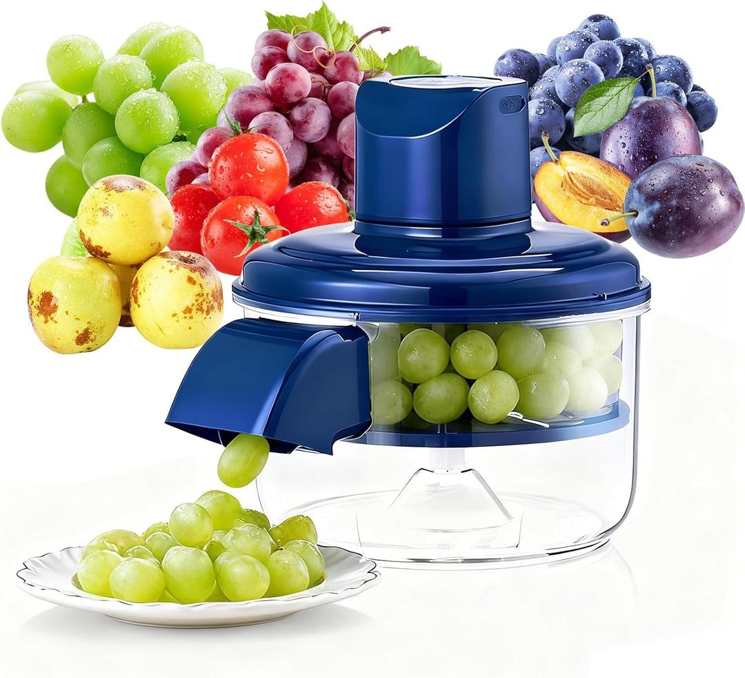 Grape Peeling Machine, Electric Garlic Peeler & Cherry Tomato Skin Remover, Automatic Fruit Peeler Tool, Rechargeable Kitchen Gadget for Quick Peeling of Small Fruits