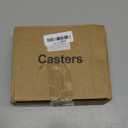 Caster Wheels, 3" Locking Swivel Stem Casters Set of 4, 3/8"-16 x 1 (Screw Diameter 3/8", Length 1") Rubber Casters with 360 Degree No Noise Wheels for Furniture