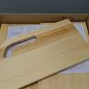 Wood Potato Onion Storage Bin, Stackable Pantry Organizer, Open Front Kitchen Produce Storage With Anti-slip Mat, 3 Tier Countertop Snack Food Container for Fruit Vegetable Bread, Set of 3