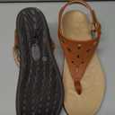 UTENAG Womens Arch Support Sandals Orthotic Adjustable Thong Flip Flops +Comfort Coffee Size 42 Brown