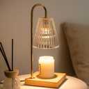 Candle Warmer Lamp with Timer Dimmer, Mothers Day Birthday Gifts for Mom Women Friend Sister, House Warming Gifts New Home Decor, Wax Melt Warmer with 2 Bulbs for Jar Candles (A Clear)
