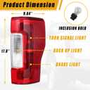 Boine F250 F350 Tail Light Compatible With 2017 2018 2019 Ford F-250 F-350 Super Duty Right Passenger Side Rear Light Brake Lamps HC3Z13405D HC3Z13404D