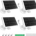 4 Pack 7W Camera Solar Panel Charger Compatible with eufyCam 3/S330, 3C/S300, S350/C220/C210, eufy SoloCam S220/S340/C210 Camera Solar Charger with 9.3FT Type-C Charging Cable Cord & Micro USB Port