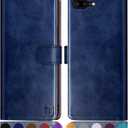SUANPOT for iPhone 7 Plus/ 8 Plus 5.5"(Non iPhone 7/ 8 4.7") with RFID Blocking Leather Wallet case Credit Card Holder, Flip Book Phone case Shockproof Cover Women Men for Apple 7 Plus/ 8 Plus case Blue