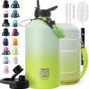 DYSANKY 1 Gallon Insulated Water Bottle | Upgraded Thickened Stainless Steel Metal Portable Sports Large Water Jug for Gym and Hiking with Carrier Bag, Handle Strap | BPA-Free 128 oz