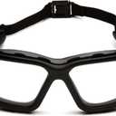 PYRAMEX I-Force Sporty Dual Pane Anti-Fog Goggle, Black Frame/Clear Anti-Fog Lens