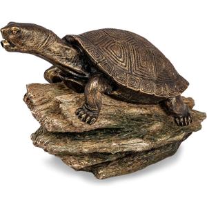Aquascape Turtle On Log Spitter Fountain for Pond and Garden, 78371, 
Product Dimensions	12"L x 6.25"W x 8"H
Item Weight	1.88 kg