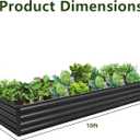 1031FT(2PCS) Galvanized Raised Garden Bed Kit Metal Planter Boxes,Large Outdoor Planters Garden for Planting Vegetables,Flowers,Herbs -Black