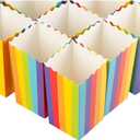 BLUE PANDA Mini Rainbow Popcorn Party Favor Boxes (100 Pack) - Mini Popcorn Boxes