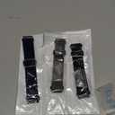 DaQin 3 Pack Nylon Watch Bands Compatible with 16mm 18mm 20mm 22mm Quick Release Watch Band, Adjustable Soft Stretchy Solo Loop Strap Elastic Braided Relacement Wristband for Men Women (Black/Navy Blue/Grey)