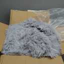 Large Bean Bag Chair Cover, Plush Bean Bags Chairs Cover Only Without Filler Included, Beanbag Chairs for Adults, Teens, Kids, 7FT, Light Grey