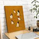 KU-DaYi Vintage Japanese Crane Wall Art Decor, Rustic Nature Japandi Flying Crane Bird Canvas Prints Pictures Framed, Japanese Bird Wall Art Prints for Home Bedroom Living Room Decor, 11x14 Inches