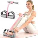 Adjustable Ankle Strap Resistance Band with Handle, Upgraded 6 Tube Manual Tension Training Pedal, Natural Rubber Foot Resistance Band, Fits All Foot Sizes and Weights