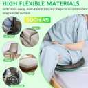 Swivel Seat Cushion 360 Degree Rotating Seat Cushion Light Weight Portable Pivot Disc Pad for Elderly, Swivel Car Seat Easy Turning from Bed to Wheelchair or Chair (50cmX50cm-Gray)