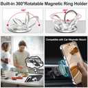 Tnarru Designed for Google Pixel 10/Pixel 10 Pro Clear Case with Stand [Magnetic Ring Holder Kickstand] Soft TPU Bumper Non-Yellowing Anti-Scratch Slim for Google Pixel 10/10 Pro Case Silver