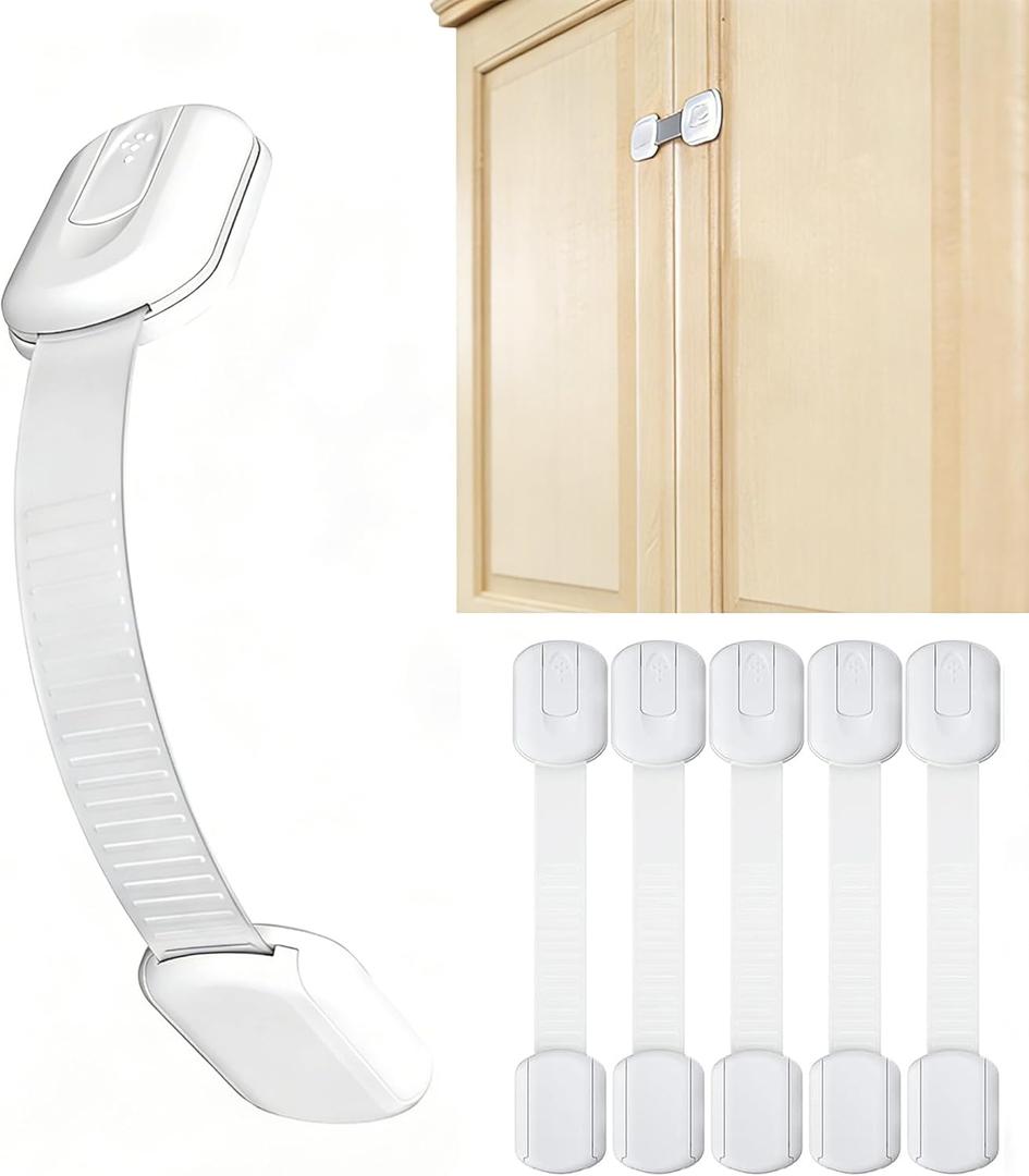 3 x Cabinet Locks (6 Pack) Self Adhesive Drawer Latches for Home Furniture, Fridge & Cabinets, No Drilling Required