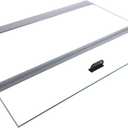H2Pro 48x18 Glass Canopy 2 Piece Set for 75/90/110 Gallon Aquarium Fish Tank (22.08 x 16.57 x 0.16in)