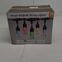 XMCOSY+ Smart Outdoor String Lights, 98Ft Patio Lights Waterproof, App Control, Compatible with Alexa, RGBCWIC Color Changing LED String Light for Outside (Black)