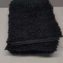 HOMEIDEAS Bathroom Rug Runner Black 20x60 inch, Ultra Soft and Absorbent Non-Slip Long Bath Rug, Thick Chenille Plush Machine Washable Shower Floor Carpet (1'8" x 5' (Runner))