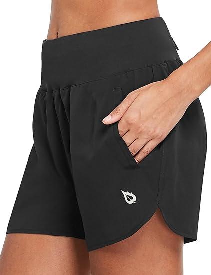 baleaf Women's 5" Workout Shorts Gym Running Shorts Athletic with Liner High Waistband Quick Dry Sports Zipper Pockets
Size M