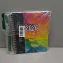 HARDCOVER 2026 Planner, 8.5"x11": 14 Months (November 2025 - December 2026), Daily Weekly Monthly Planner, Yearly Agenda, Bookmark, Pocket Folder and Sticky Note Set (Rainbow Petals)