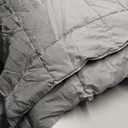 King Size Feather Down Comforter - Ultra Soft All Seasons Grey Organic Cotton Duvet Insert Medium Warm Quilted Bed Comforter with Corner Tabs (108x88 Cloud Grey)