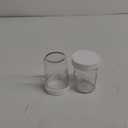 Regular Mouth Mason Jars 8 oz - (2 Pack) - Regular Mouth Half Pint 8-Ounces Mason Jars with White M.E.M Food Storage Plastic Lids - For Storage, Freezing - Leak Proof, Microwave & Diswasher Safe