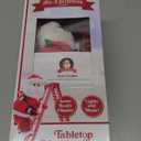 Mr. Christmas Miniature Super Climber Musical Animated Indoor Christmas Decoration, 17 Inches, Soft White Santa Claus